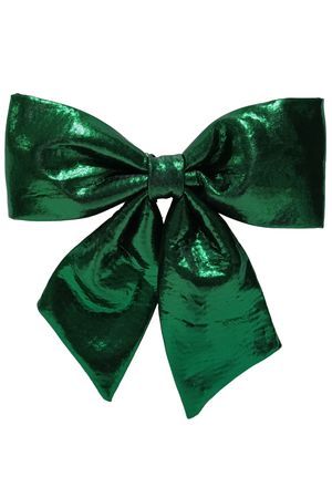 Декоративное украшение БАНТ 'ЭСТЕЛЬ', текстиль, зелёный, 28 см, Due Esse Christmas