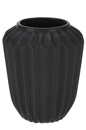 Декоративная ваза КАЭЛИ, керамика, чёрный, 17х15 см, Koopman International