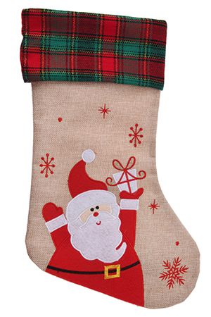 Декоративный носок для подарков ВАМ ПОДАРОК: ОТ САНТЫ, текстиль, 42 см, Koopman International