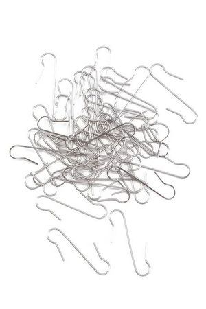 Крючки для ёлочных украшений АУФХЕНГЕР, металл, серебряные, 4 см, 100 шт., Inge Glas