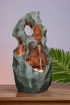 Декоративный садовый фонтан с подсветкой МАСАТО, искусственный камень, 75х40 см, Winter Deco