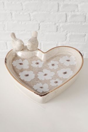 Декоративная поилка/кормушка для птиц ВЕСНА В САДУ, керамика, 19х17 см, Boltze