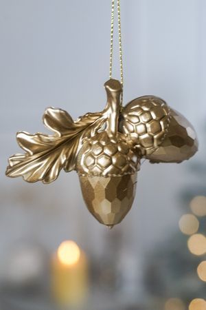 Ёлочное украшение ЖЁЛУДИ 'АКОРН', пластик, золотой, 10 см, Winter Deco