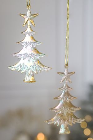 Набор елочных игрушек ЁЛОЧКА 'НОВЕЛЬ', акрил, золотой, 10 см, 2 шт., Winter Deco