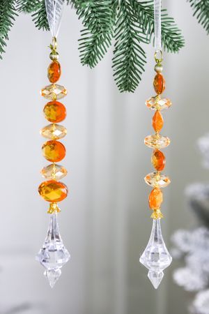 Набор елочных украшений-подвесок БРИГИТТА, акрил, оранжевый, 20 см, 2 шт., Winter Deco