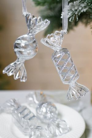 Набор ёлочных игрушек ЖЕМЧУЖНАЯ КАРАМЕЛЬ, акрил, 11 см, 4 шт., Winter Deco