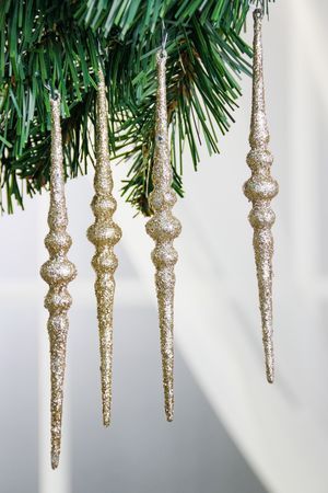Набор ёлочных украшений СОСУЛЬКИ 'АРСИНО', акрил, золотой, 21 см, 4 шт., Winter Deco