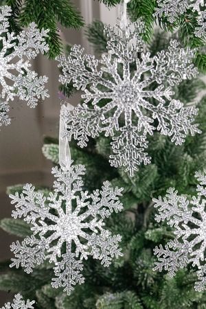 Набор ёлочных украшений СНЕЖИНКИ 'ДЮРШАБО', акрил, 15 см, 8 шт., Winter Deco