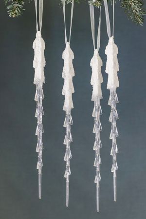Набор ёлочных украшений СОСУЛЬКИ 'ИСКРИСТЫЕ СТРЕЛЫ', акрил, 29 см, 4 шт., Winter Deco