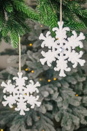 Набор ёлочных украшений СНЕЖИНКИ 'САРНА', акрил, 12 см, 2 шт., Winter Deco