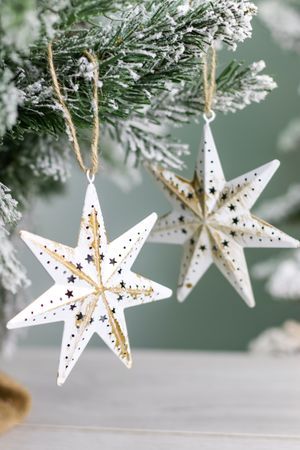 Набор ёлочных украшений ЗВЁЗДОЧКИ 'ЭЙВИС', металл, 12 см, 2 шт., Winter Deco