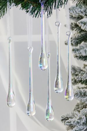 Набор ёлочных украшений СОСУЛЬКИ 'СЕЛЕННИ', акрил, 16 см, 6 шт., Winter Deco