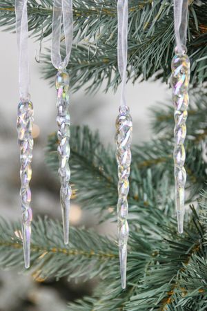 Набор ёлочных украшений СОСУЛЬКИ 'ЭНСЛИ', акрил, 12 см, 4 шт., Winter Deco