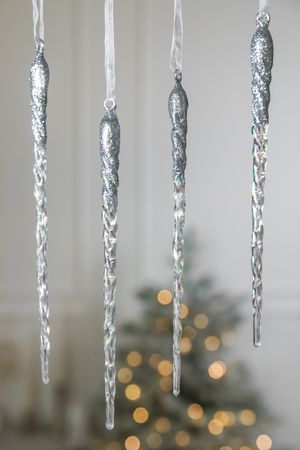 Набор ёлочных украшений СОСУЛЬКИ 'ПОЛЯРНЫЙ ВЕЧЕР', акрил, 22 см, 4 шт., Winter Deco