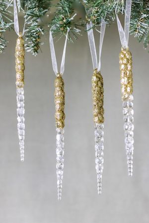 Набор ёлочных украшений СОСУЛЬКИ 'АДЕЛЬФИ', акрил, 15 см, 4 шт., Winter Deco