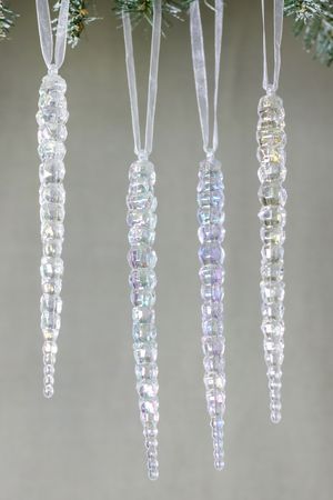 Набор ёлочных украшений СОСУЛЬКИ 'КАРИТЭЛЬ', акрил, 18 см, 4 шт., Winter Deco