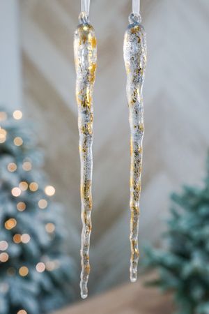 Набор ёлочных украшений СОСУЛЬКИ 'ЗОЛОТЫЕ ЛУЧИ', 30 см, 2 шт., Winter Deco