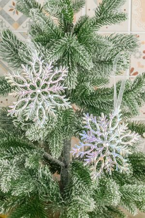 Набор ёлочных украшений СНЕЖИНКИ 'БОНШАЛЬ', акрил, 13 см, 2 шт., Winter Deco