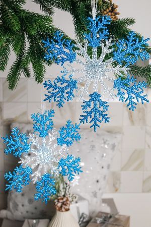 Набор ёлочных украшений СНЕЖИНКИ 'ДЮПЛИС', 21 см, 2 шт., Winter Deco