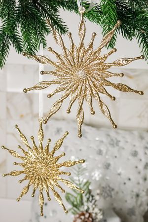 Набор ёлочных украшений СНЕЖИНКИ 'ЖОЭЛИР', 15 см, 2 шт., Winter Deco