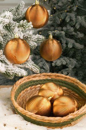 Набор ёлочных шаров ОНДУЛАТО, пластик, медный антик, 7 см, 6 шт., Winter Deco