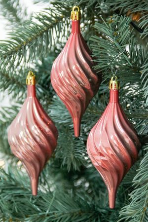 Набор ёлочных украшений ПОДВЕСКИ ГАЛАТЕО, пластик, розовый, 13 см, 3 шт., Winter Deco