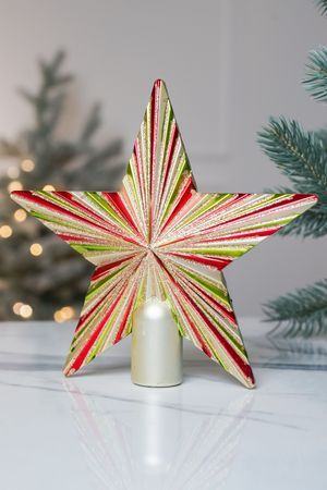 Ёлочная верхушка ЗВЕЗДА ТРЕНТО, пластик, 22 см, Winter Deco
