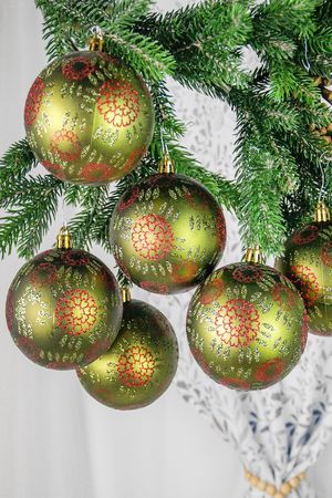 Набор ёлочных шаров ИСКРЯЩИЙСЯ САД, пластик, 8 см, 6 шт., Winter Deco