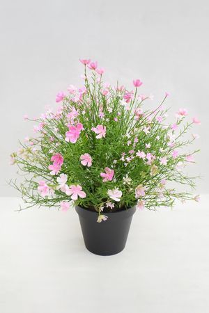 Искусственные цветы в горшке ИЮЛЬСКИЙ ПОЛДЕНЬ, розовые, 35 см, Summer Deco
