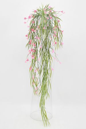 Искусственное растение в горшке ЦВЕТОЧНЫЙ РУЧЕЙ, розовый, 69 см, Summer Deco