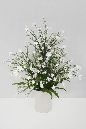Искусственные цветы в горшке ВЕСЁЛЫЙ ФЕЙЕРВЕРК, белый, 46 см, Summer Deco