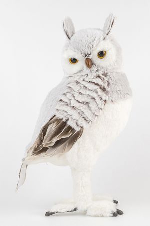 Декоративная фигура СОВА ТИАНА, искусственный мех, перо, 43 см, Winter Deco