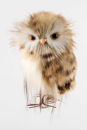 Ёлочное украшение СОВЁНОК УЭЙН, искусственный мех, перо, 12 см, Winter Deco