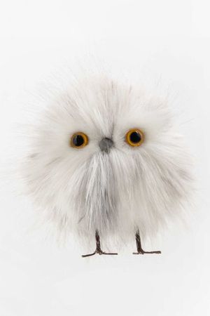 Ёлочное украшение СОВЁНОК ВИК, искусственный мех, перо, 10 см, Winter Deco