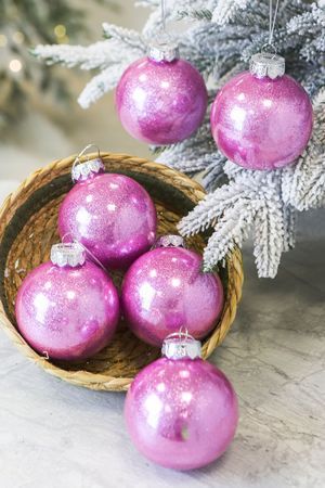 Набор ёлочных ПЭТ шаров УЮТ РОЖДЕСТВА, пластик, лиловый, 8 см, упаковка 6 шт., Winter Deco