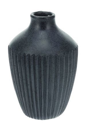 Декоративная ваза КАРРО, полистоун, чёрная, 16 см, Koopman International
