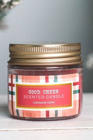 Ароматическая свеча в банке ХОРОШЕЕ НАСТРОЕНИЕ: КАРДАМОН И КЕДР, 6 см, Koopman International