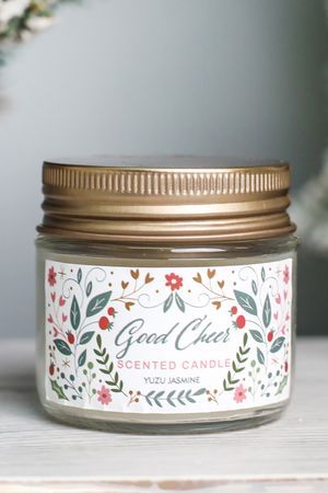 Ароматическая свеча в банке ХОРОШЕЕ НАСТРОЕНИЕ: ЖАСМИН И ЮДЗУ, 6 см, Koopman International