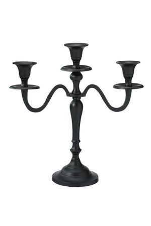Канделябр БОЖУАР на 3 свечи, металл, чёрный, 30 см, Koopman International