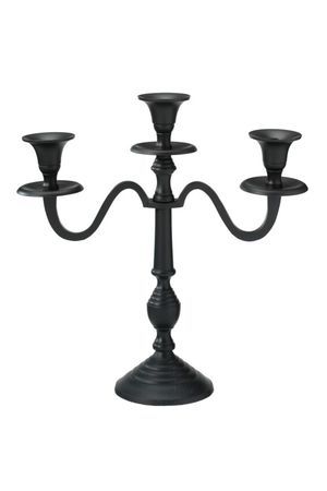 Канделябр ЭТРУА на 3 свечи, металл, чёрный, 30 см, Koopman International