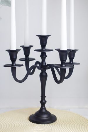 Канделябр БОЖУАР на 5 свечей, металл, чёрный, 30 см, Koopman International