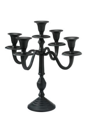 Канделябр ЭТРУА на 5 свечей, металл, чёрный, 30 см, Koopman International