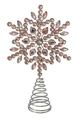 Ёлочная верхушка СНЕЖИНКА ИМГАРД, металл, пластик, серебряная, 26 см, Koopman International