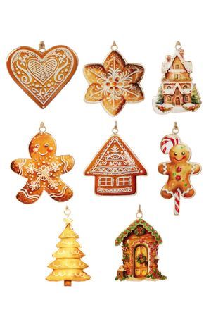 Набор ёлочных игрушек РАСПИСНЫЕ МЕЧТЫ, металл, 10 см, 8 шт., Koopman International