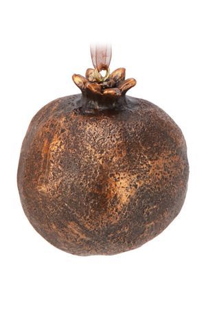 Ёлочная игрушка БРОНЗОВЫЙ ГРАНАТ, полистоун, 6 см, Koopman International