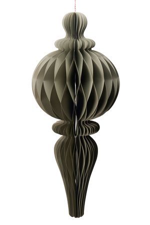 Декоративное подвесное украшение МАРСАН, бумага, серый, 80 см, Koopman International
