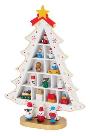 Настольная сувенирная ёлка РАДОСТЬ ДЛЯ ВСЕХ, дерево, белая, 29 см, Koopman International