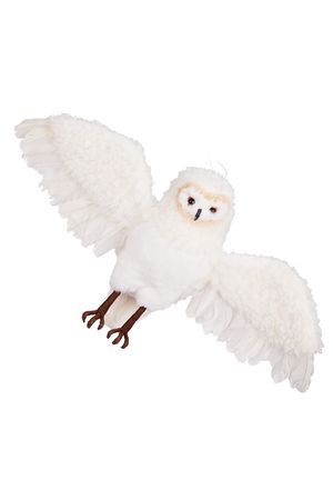 Декоративное подвесное украшение СОВА ЭУЛЬ, искусственный мех, перо, 28 см, Koopman International