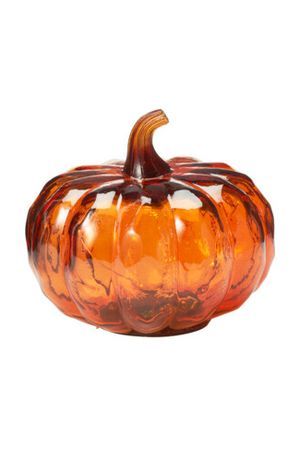 Декоративный светильник ТЫКВА БЕЛЬФОР, стекло, оранжевый, тёплые белые LED-огни, 13 см, батарейки, Koopman International
