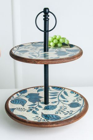 Сервировочная этажерка СКАЗОЧНЫЙ САД: УТРО, дерево, 43 см, Koopman International